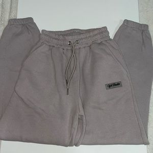 Gray sweatpants